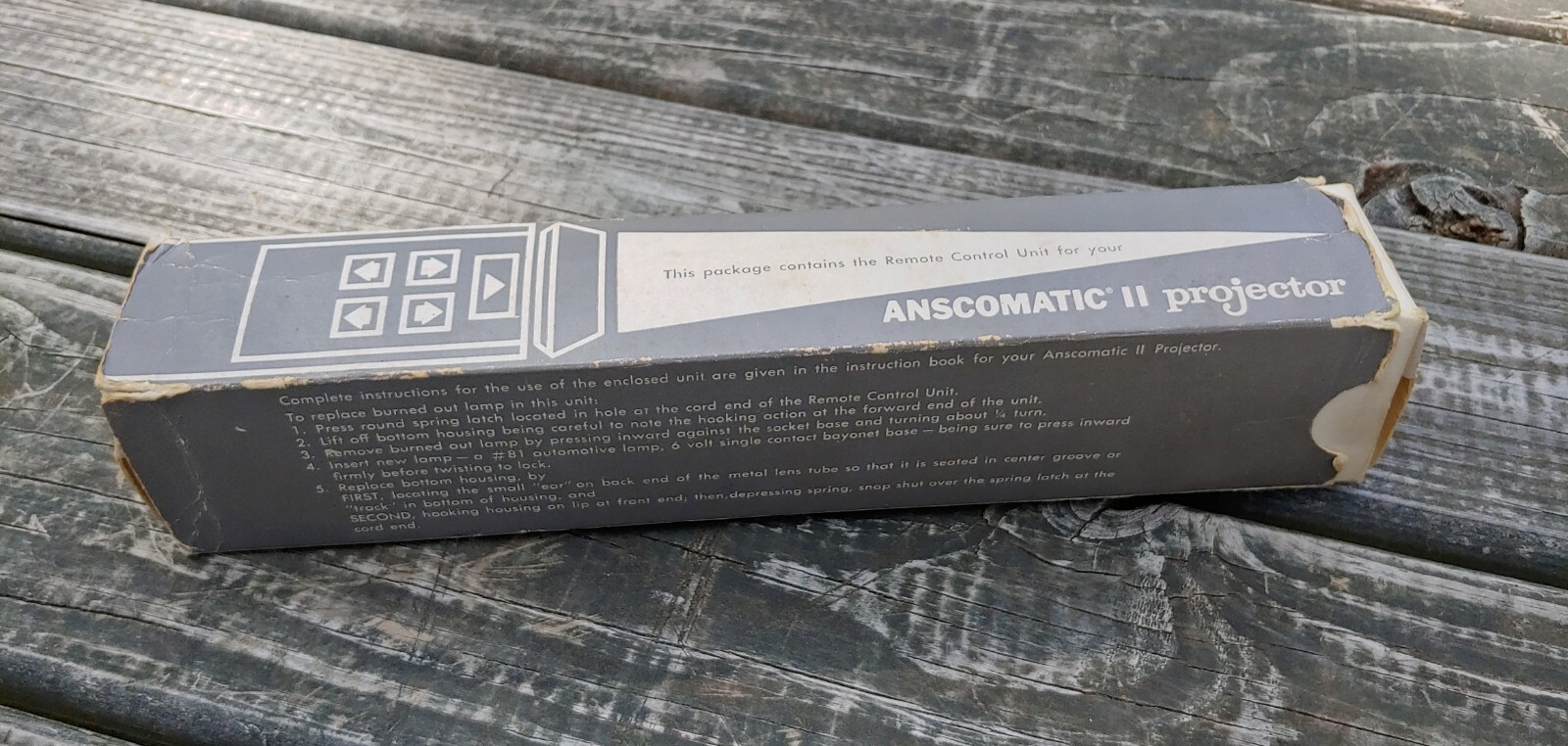 Original 1960’s ANSCO Anscomatic II Slide Projector REMOTE CONTROL with Orig BOX