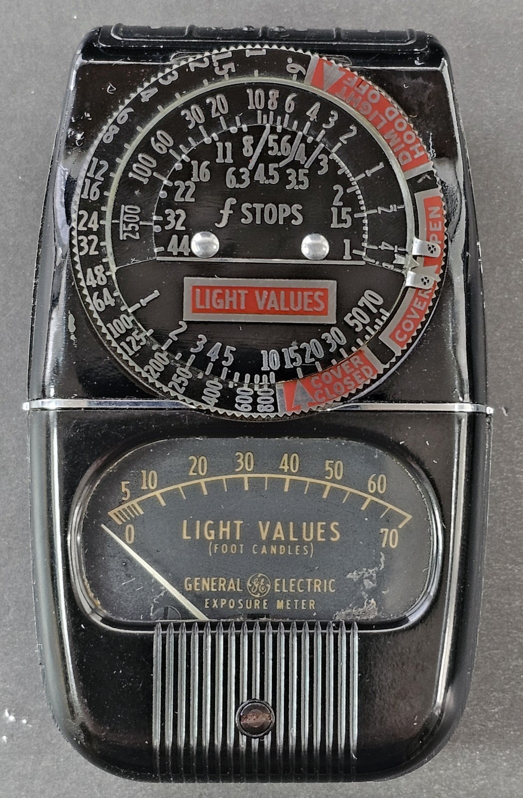 Vintage General Electric GE Light Values Exposure Meter with Leather Case