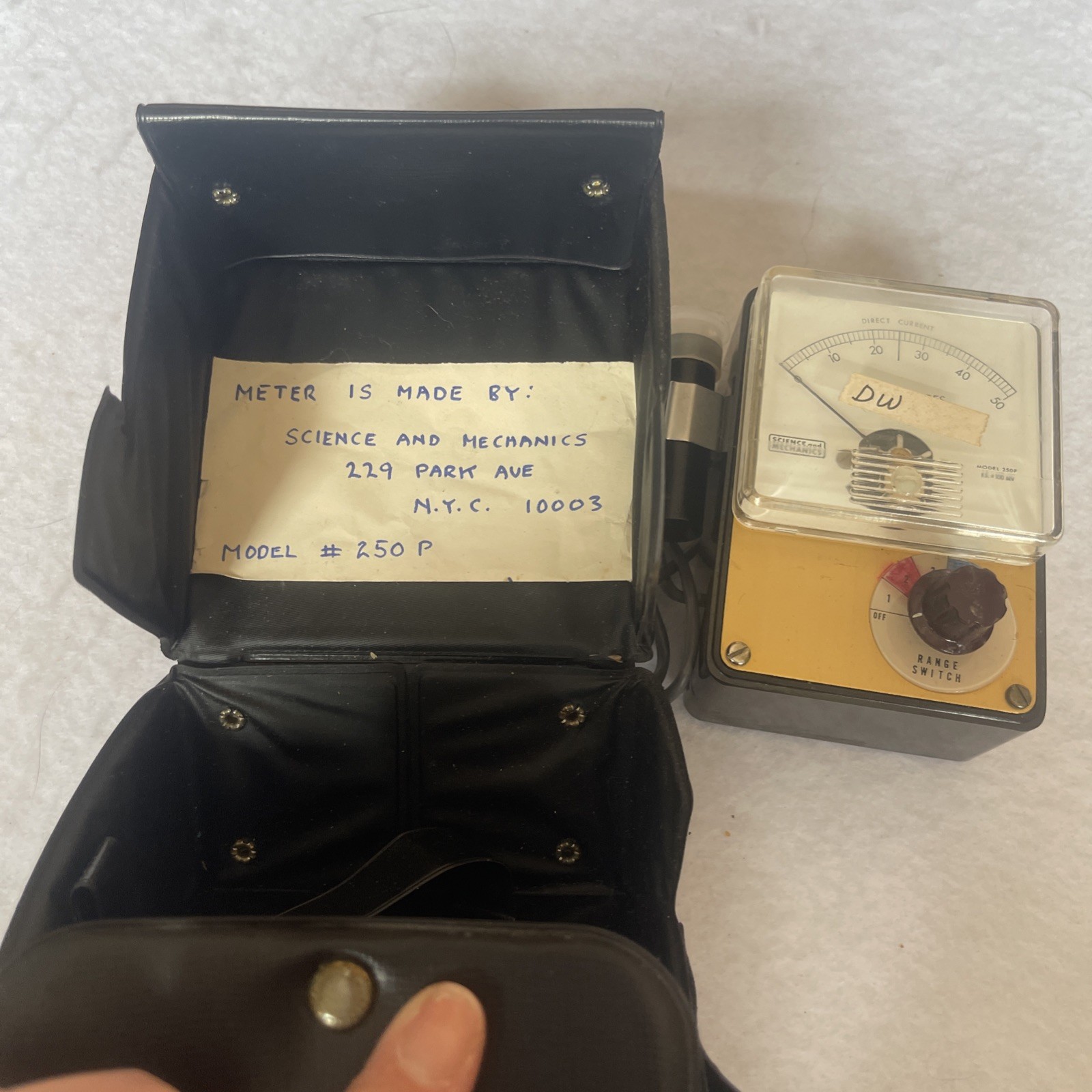 Light Meter Science and Mechanics Magazine Model 250p Microamperes F.S.=100MV