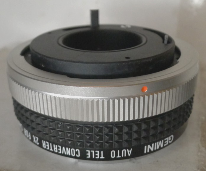 Gemini Auto Tele Converter 2X Lens for Canon FD +Case & End Caps – Made in Japan