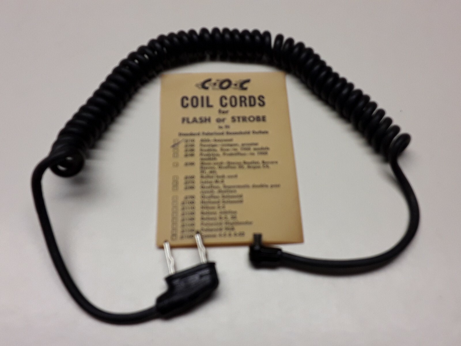 COC Synch Extension Coil Cords For vintage Flash Or Strobe. Untested. Sold As-Is