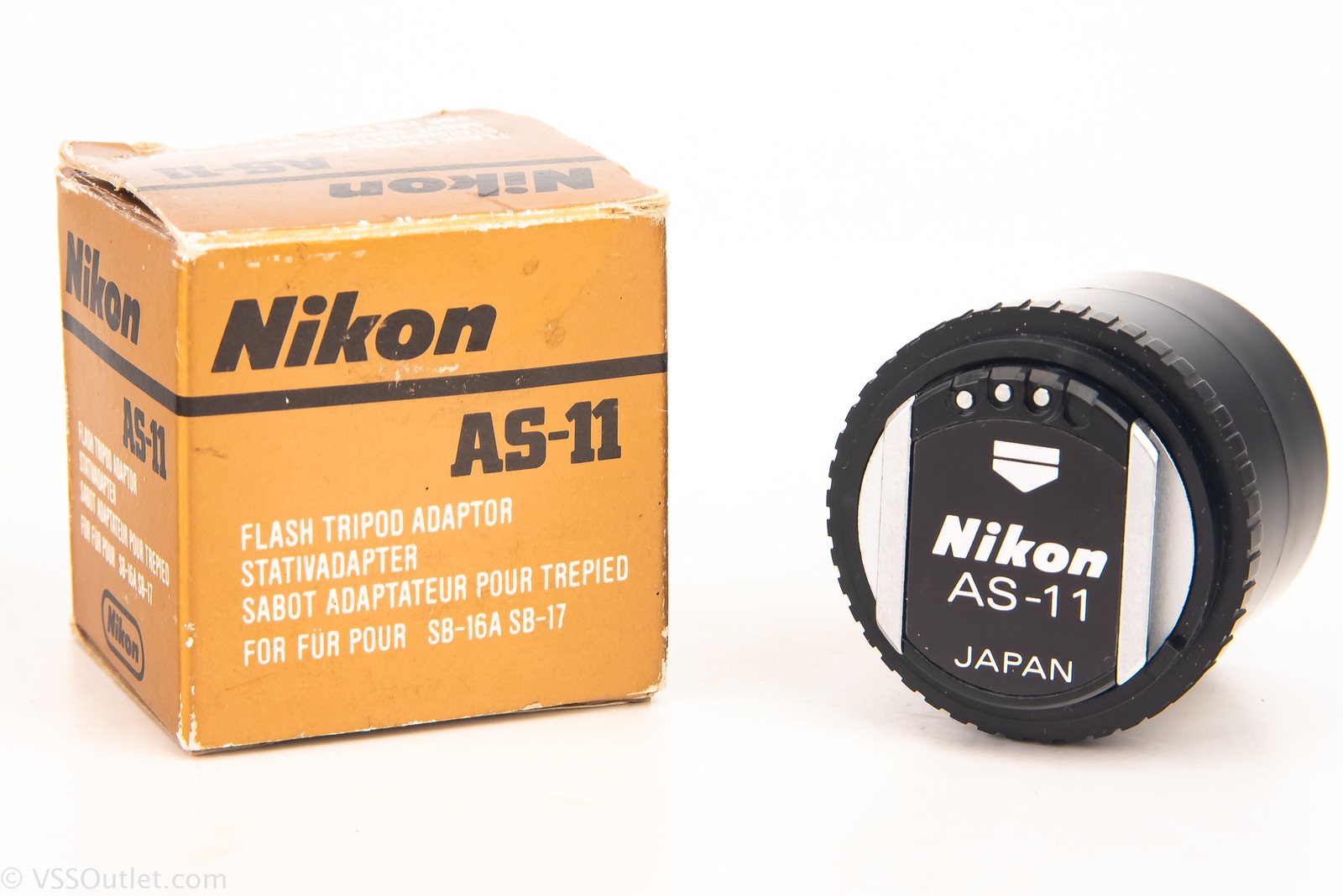 Nikon AS-11 Tripod Adapter SB-16A or SB-17 Flash to 1/4″ Female Adapter MINT V29