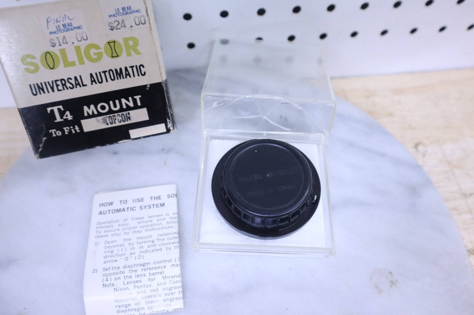 Nice Used Vintage Topcon Fit T4 Lens Mount Adaptor Badged Soligor W/ Case Box!