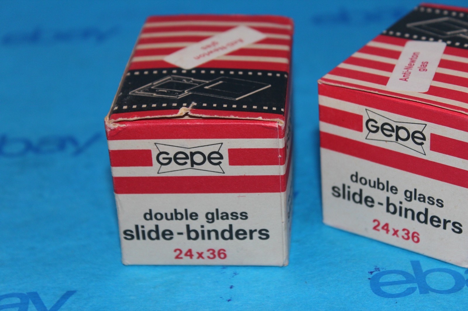 Vintage NOS Gepe 2 Boxes of 20 , 40 Total 24X36 Double Glass Slide Binders