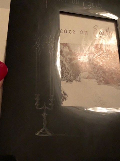 VINTAGE KODAK GREETING MASK (CHRISTMAS CARD) PEACE ON EARTH