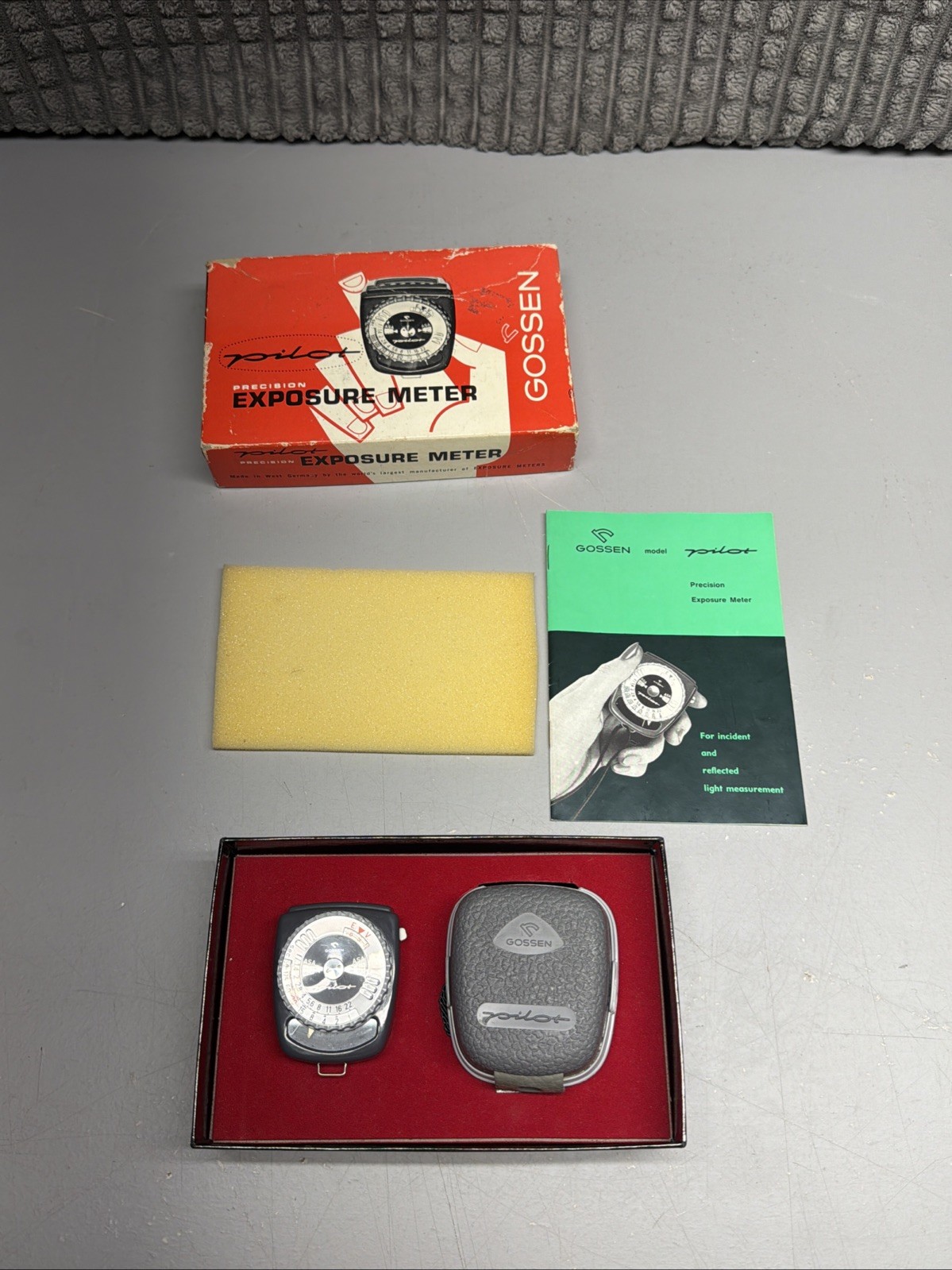 Gossen Pilot Precision Exposure Meter with Box Case & Manual