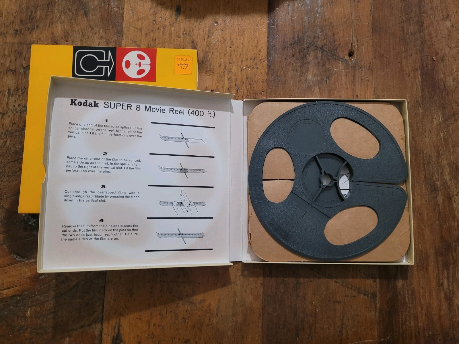 Vintage Kodak Super 8mm Movie Reel 400 feet NOS storage box & jacket