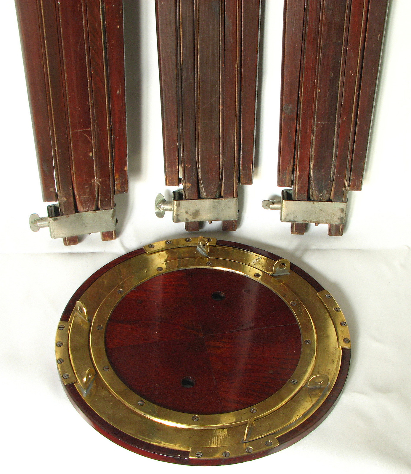 Wood & Brass Tripod With Tripod Head/Platform For 12×15″ Field Camera, Rare ULF