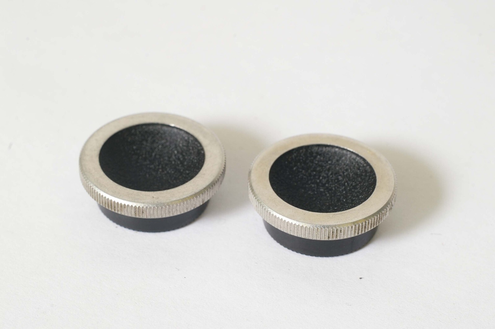 F93197~ Two Bolex 8mm Movie Camera Lens Mount Covers & Two Rear Caps