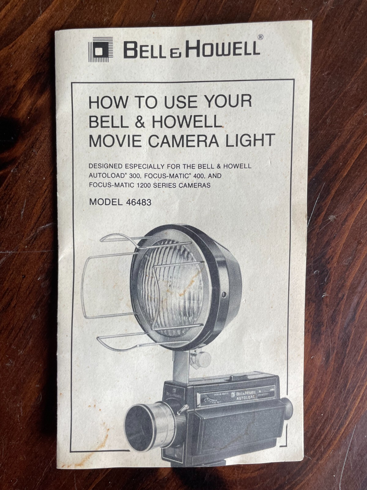 Vintage Bell And Howell Movie Camera Light #46483 — 250W 120V — TESTED, WORKS