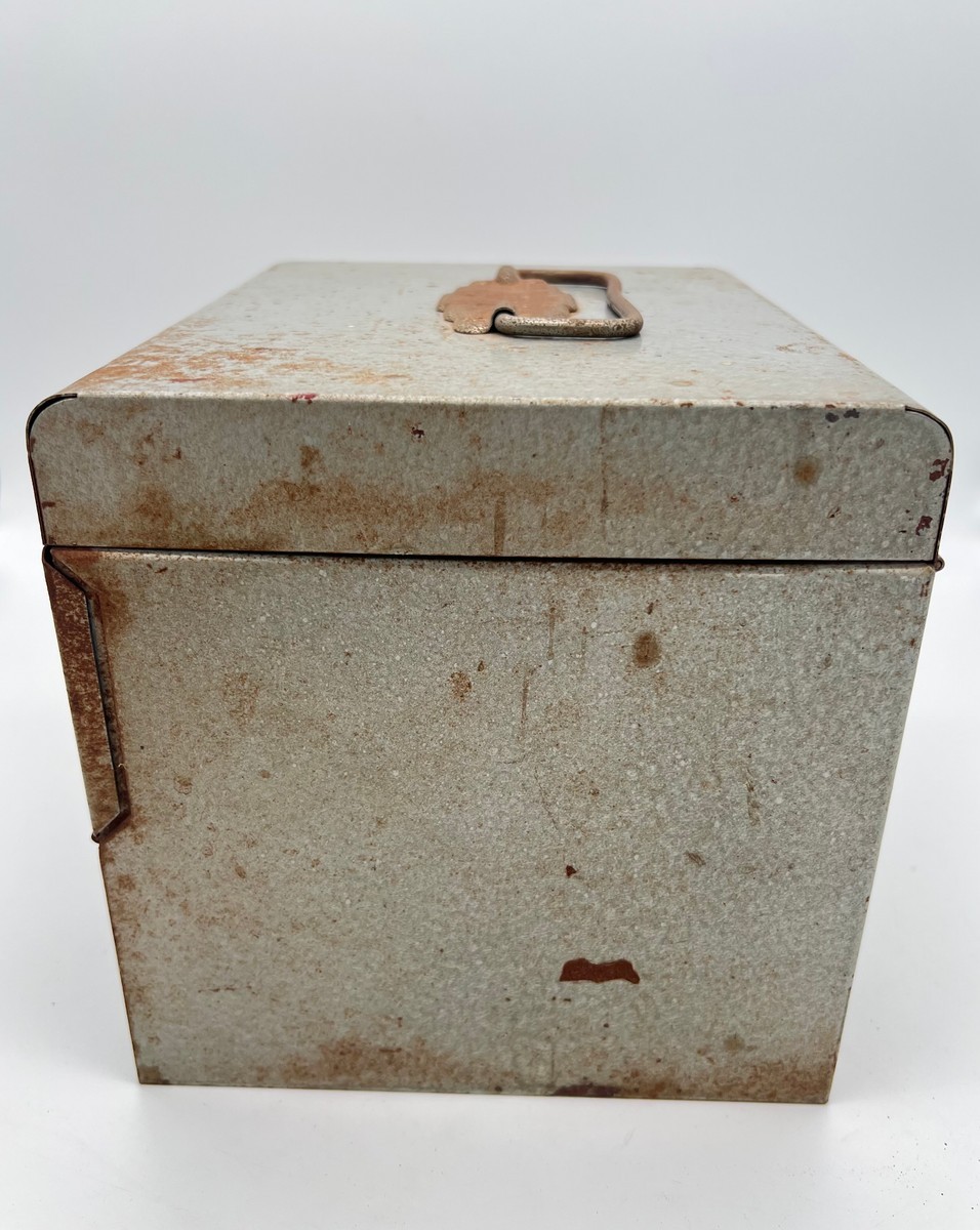 Vintage Brumberger Metal 8mm Film Reel Storage Case w/ 6 Reels
