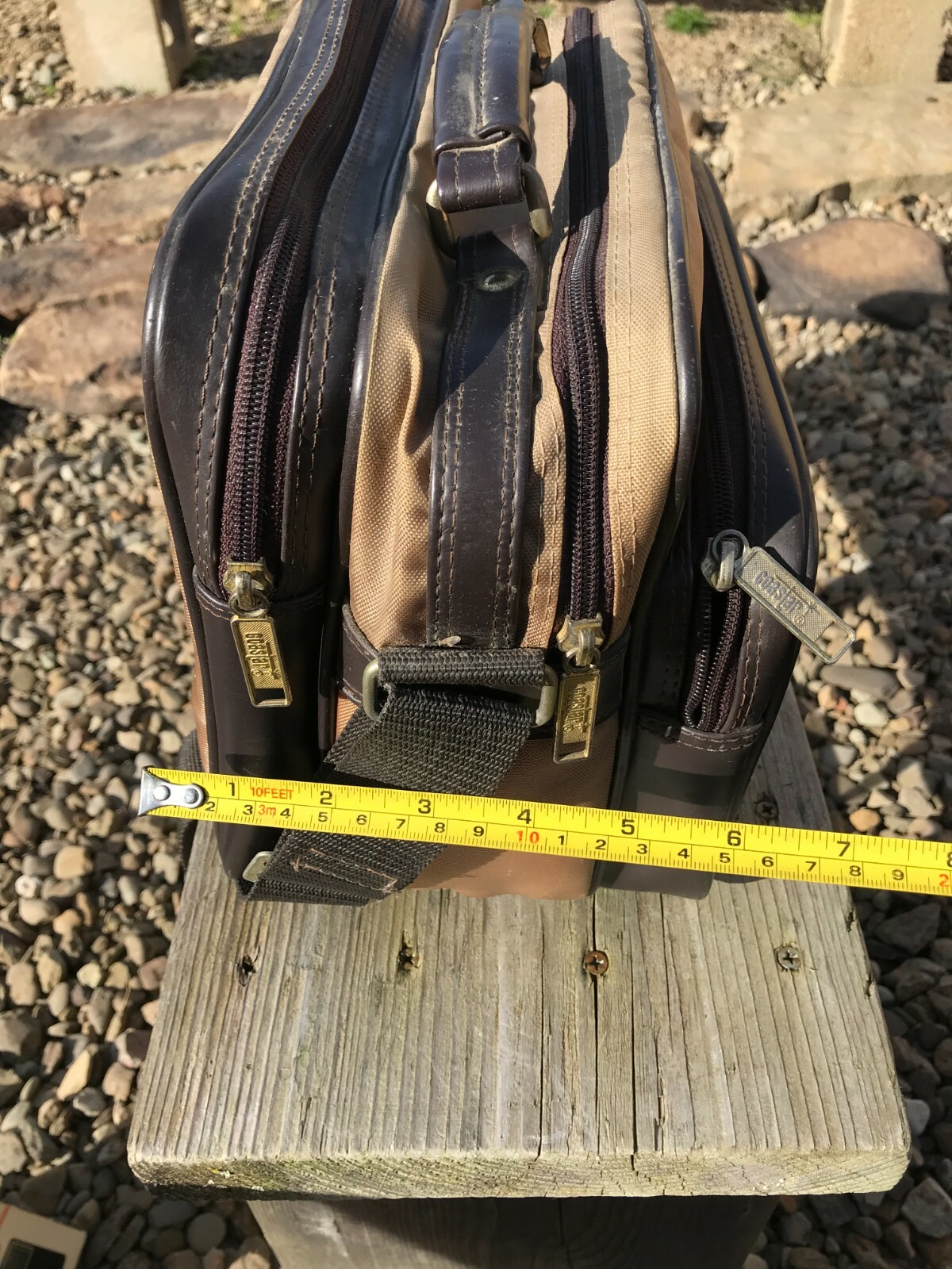 Vintage 1980’s Camera Case Two Tone Brown Padded Used Shoulder Strap