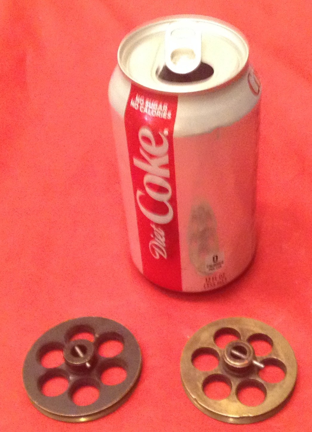 Pair (2) Vintage Brass Pulleys for 35mm Mitchell ? Film Magazine