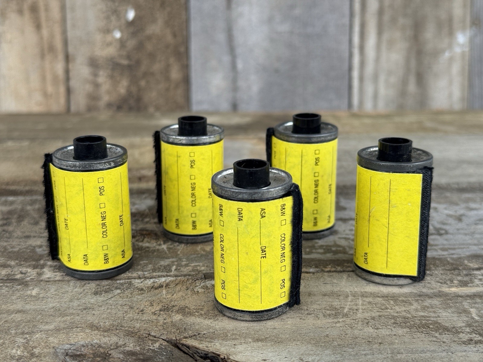 Lot Of 5 Vintage Reusable Metal 35mm Film Cassettes For Bulk loading