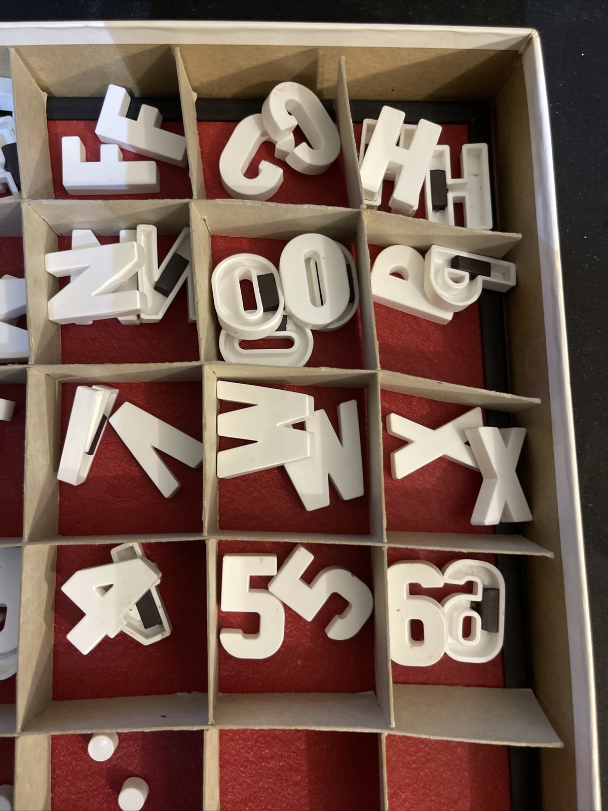 Vintage Film Home Movie Titler in Box Magnetic Letters Complete Kit 12” X 16”