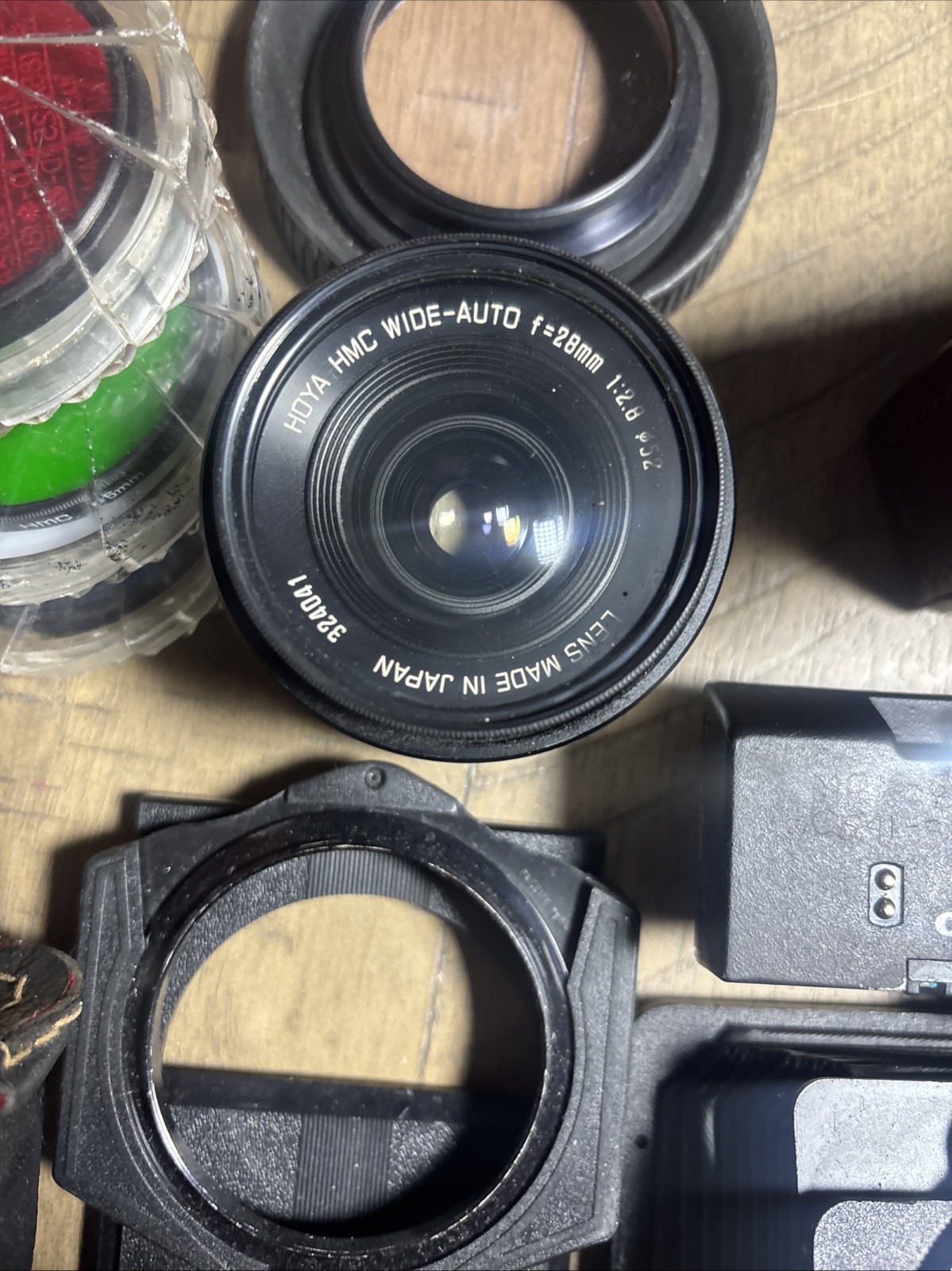 Vintage Camera Accessories Lot. Olympus 0M-1