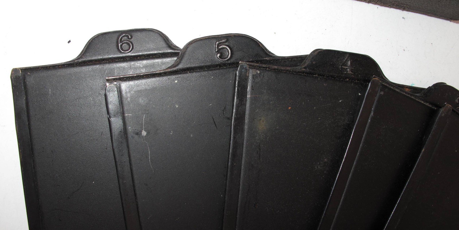 *VINTAGE* 5-UNBRANDED 6x9cm FORMAT METAL FILM HOLDERS & CASE