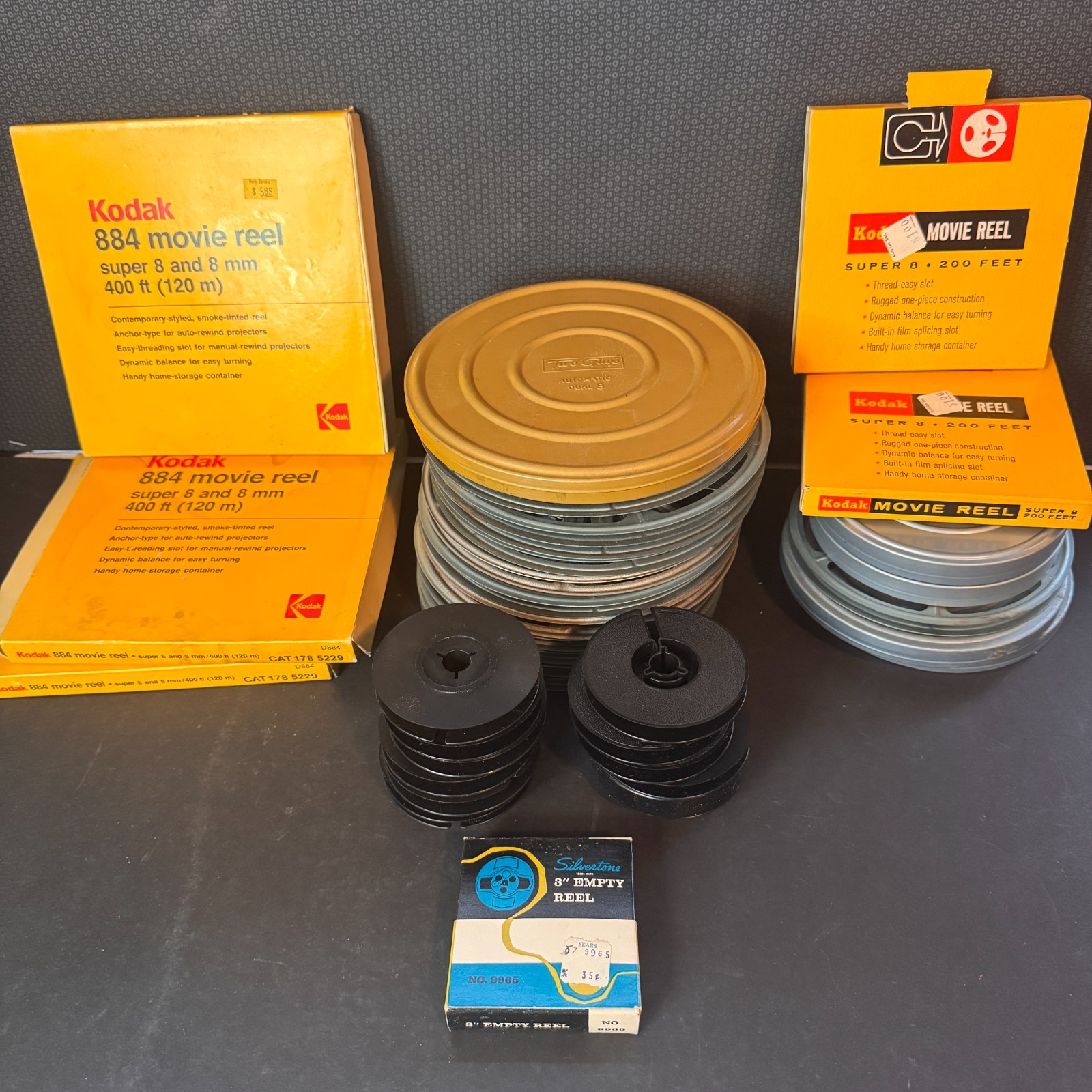 Large Lot 8mm Super 8 Take Up Reels – 3″ 5″ 7″
