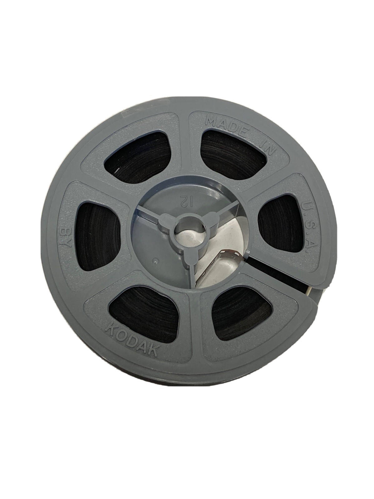 Vintage Super 8 Gray Plastic 3″ 50ft Film Reel Kodak Made in USA Lot Of 3
