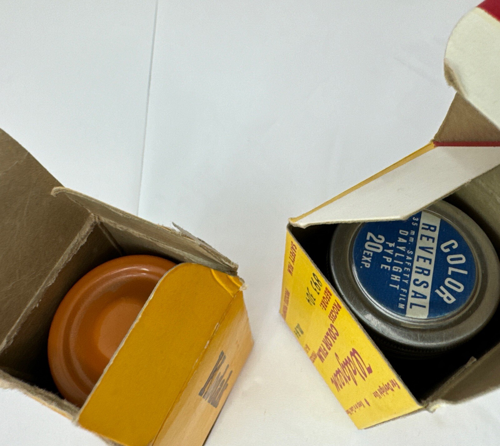 Kodak Film Box & Canister & Walgreens Color Film box & canister only 1964 VTG