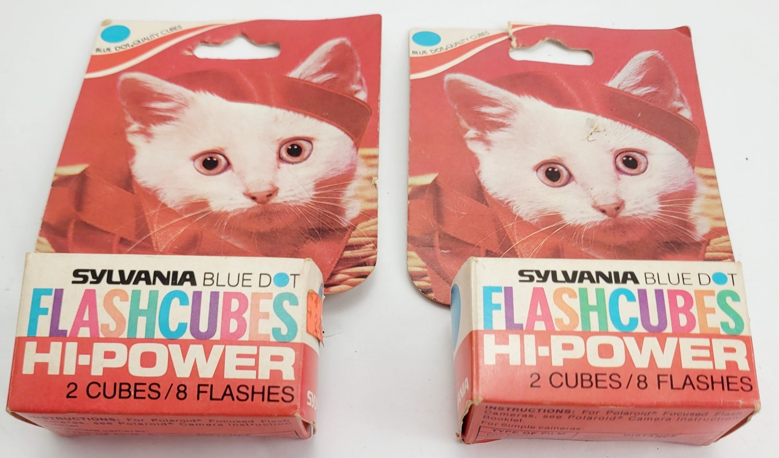 New Old Stock Sylvania Blue Dot HI-POWER 4 Cubes 16 Flashes Flashcubes