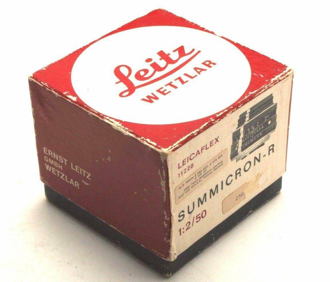 Vintage Leitz Leica Empty Box for 50mm f2 Summicron R Lens / 0617