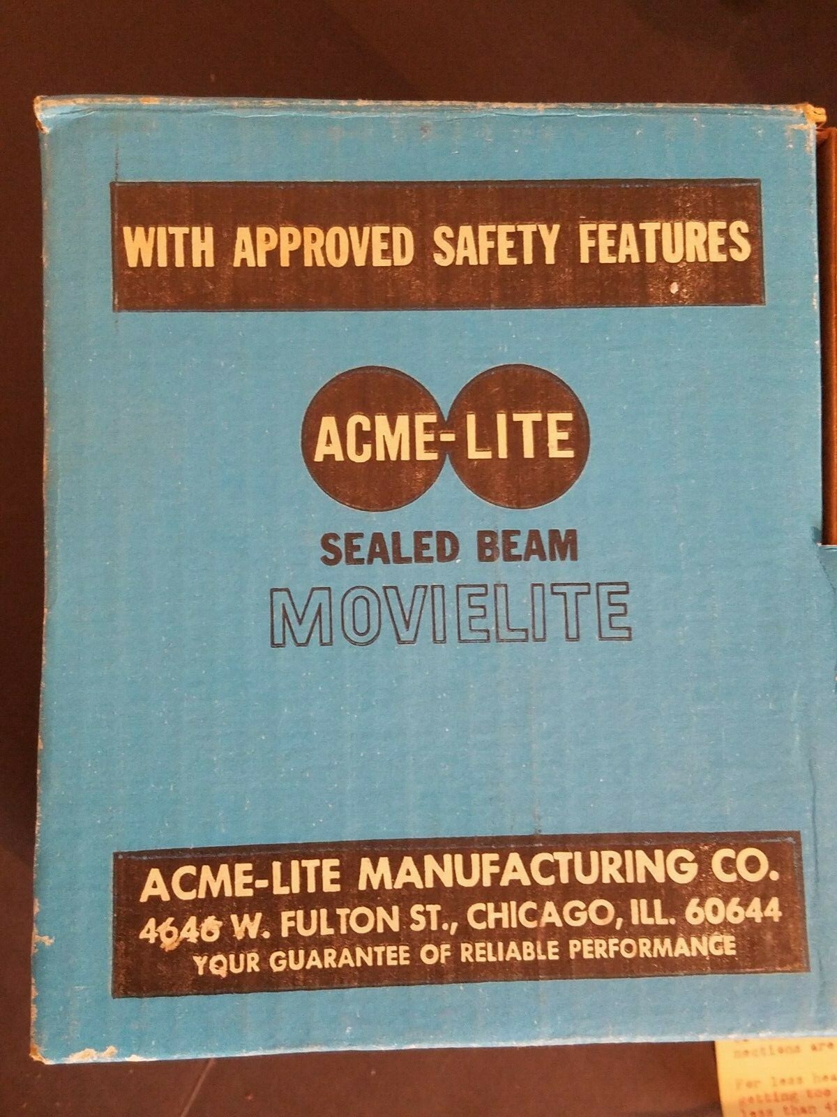 TESTED GOOD Vintage Acme-Lite Sealed Beam Movielite Model 96 250 Watts 115 Volts