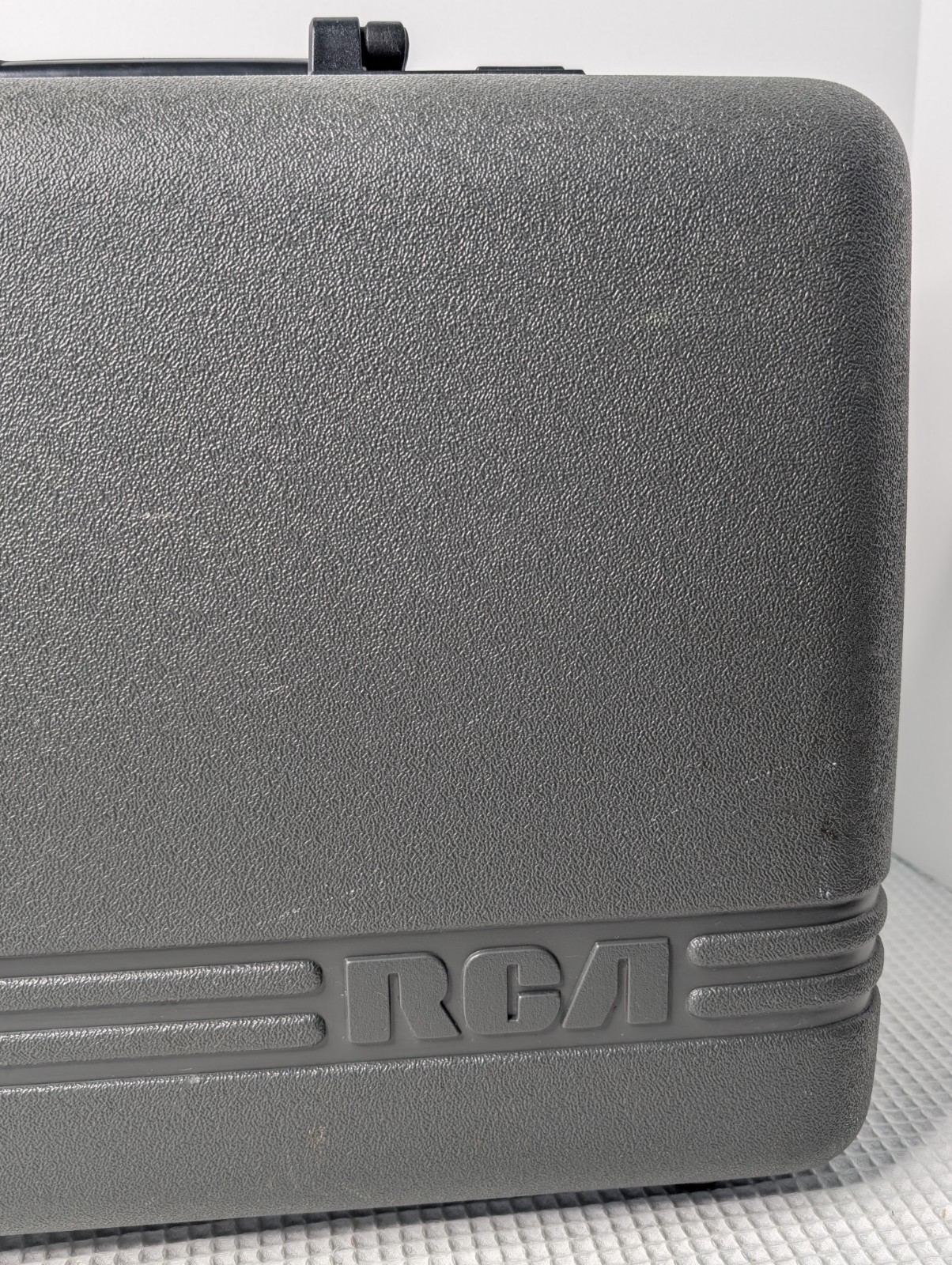 Vintage RCA Video Camcorder Carrying Case Hard Sided Handle Gray Black No Key
