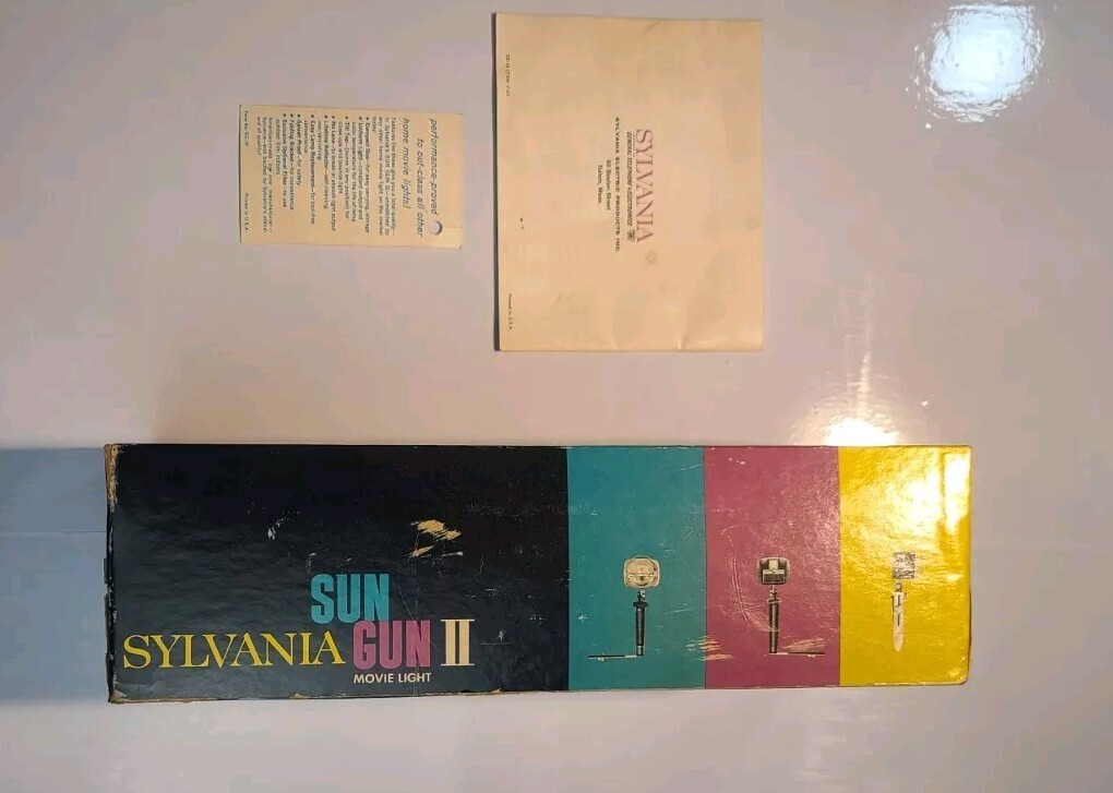 Vintage Sylvania Sun Gun II Movie Light TESTED see pics ! Model SG-55