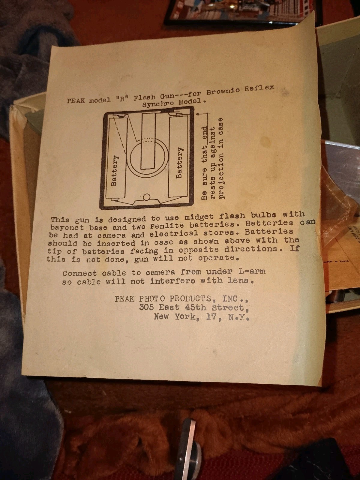 1950s Kodak Flash Holder Model R w/ Standard Bracket w/ Box Instructions& BULBS