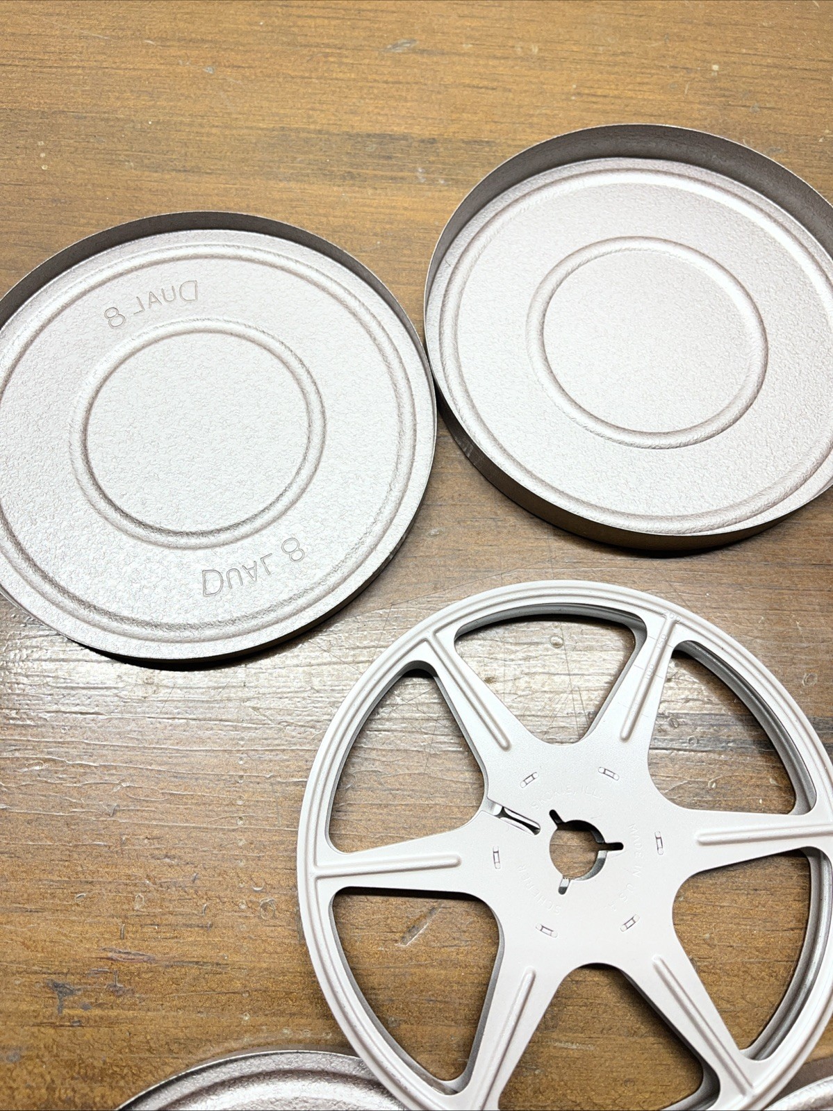 Lot Of 3 Scherer 8 mm (2)200 ft. (1)300 ft. Can And Reel Original Boxes -1 Reel