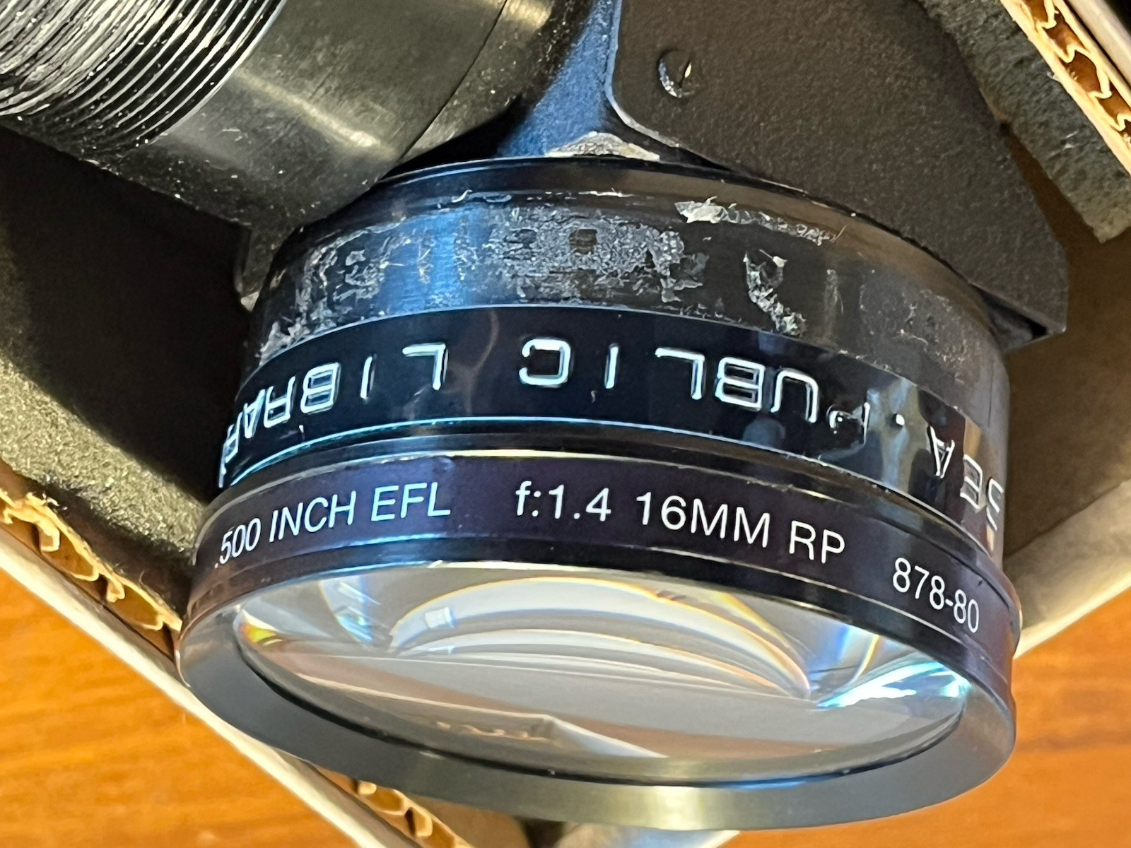 Vintage Buhl Optical 500 Inch EFL 16mm F1.4 RP 878-80 Lens