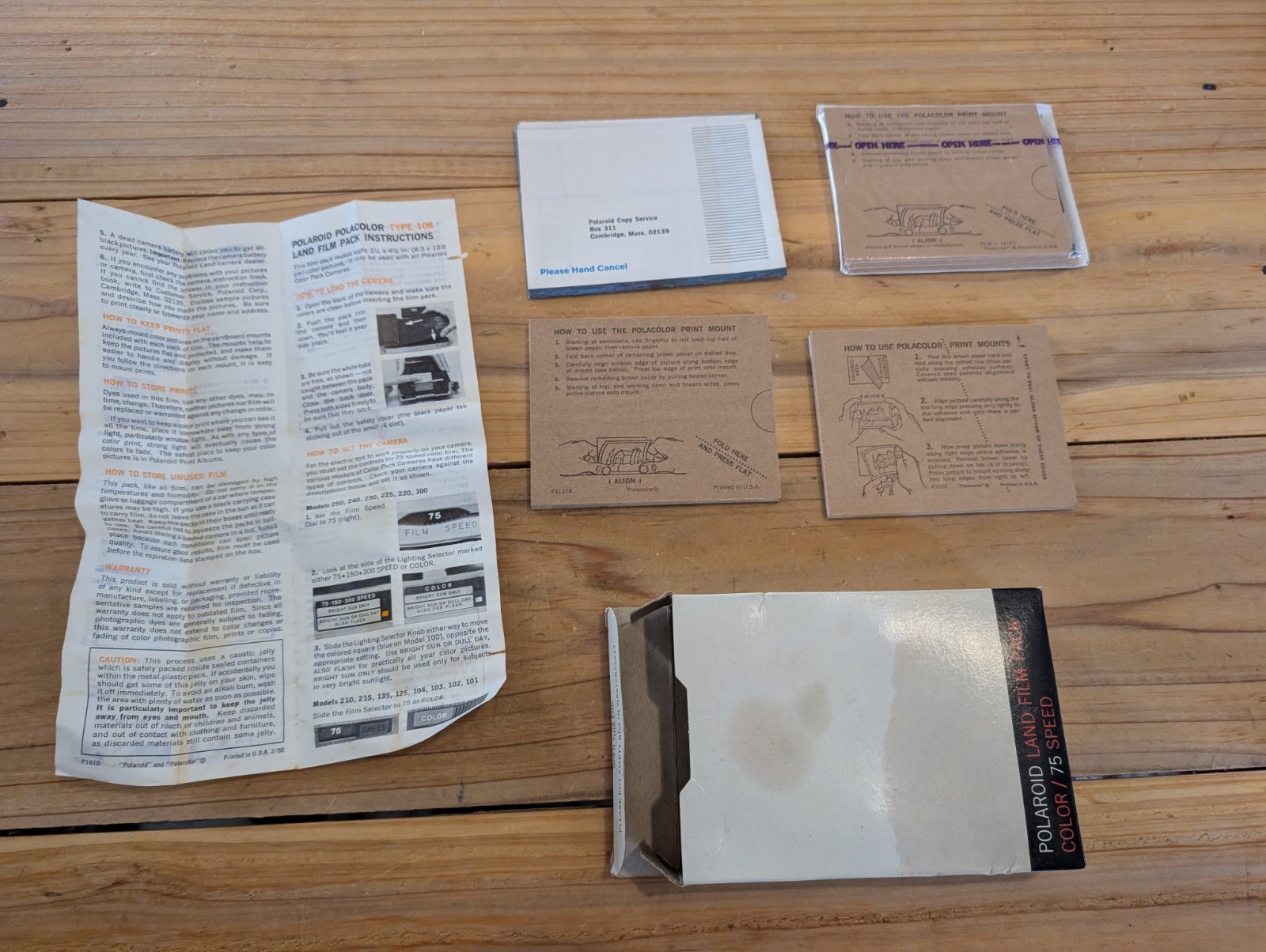 Lot Of 20+ Polaroid Camera Print Mounts For Vintage Camera Polacolor & Instructi