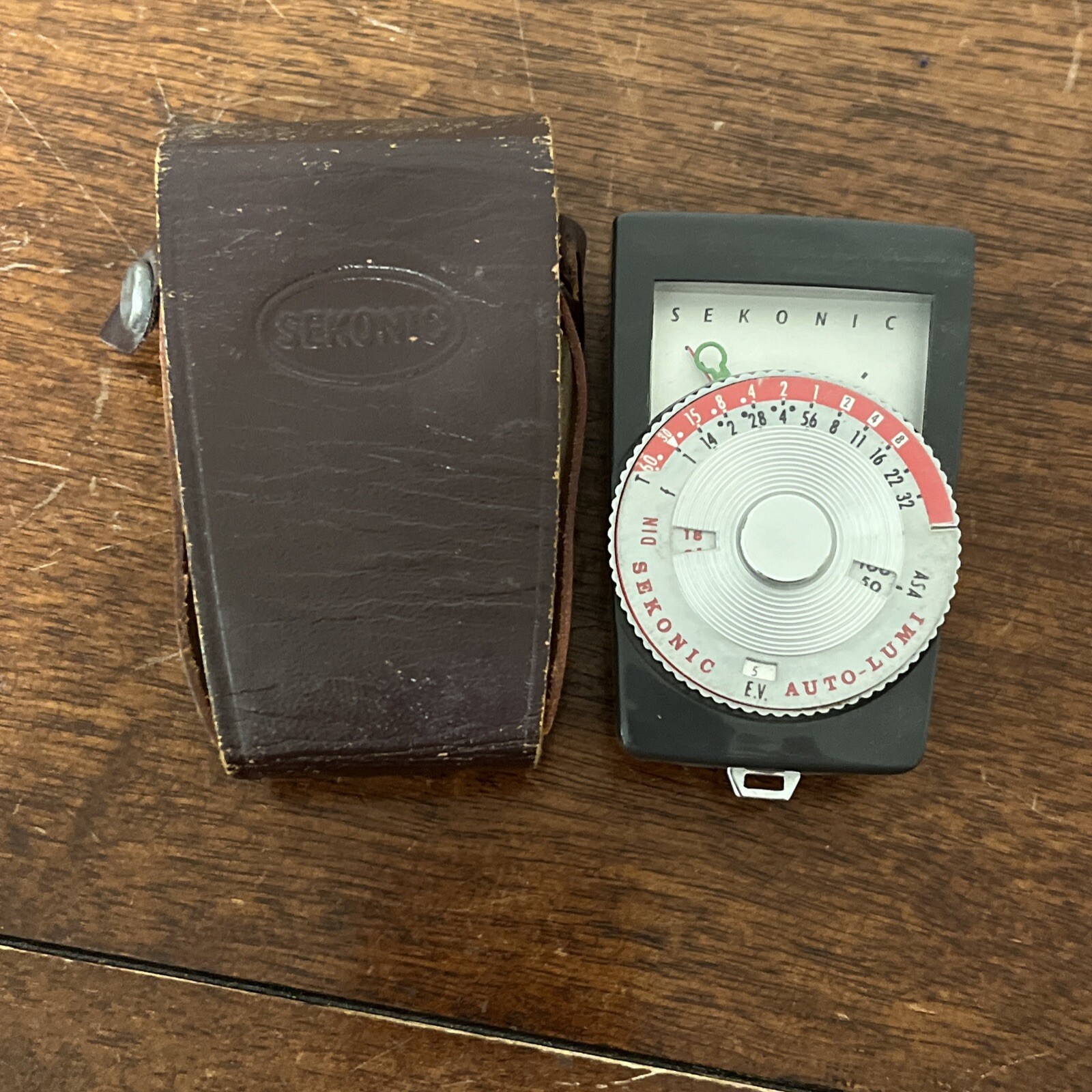 Vintage Sekonic Light Exposure Meter Auto-Lumi With Leather Case