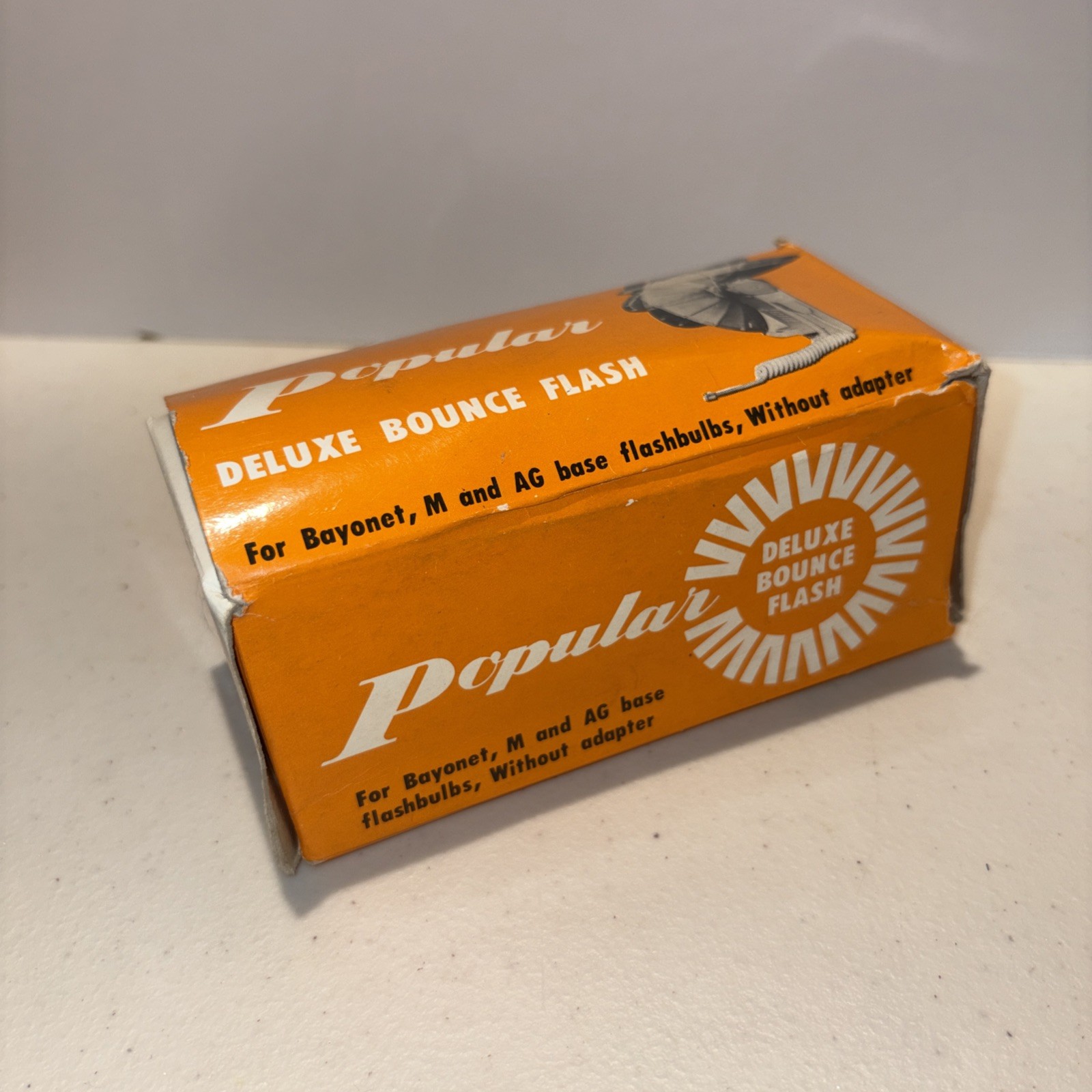 Vintage Popular Deluxe Bounce Flash with case, For Bayonet M & AG Base