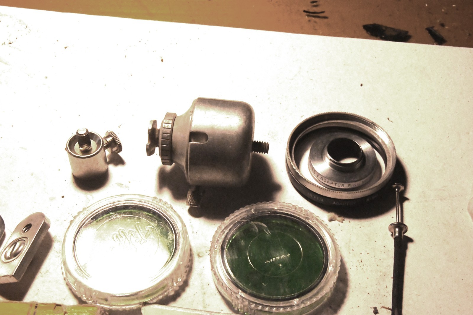 Vintage Omega D2 Darkroom Enlarger Red Safety Filter & Clear Filters
