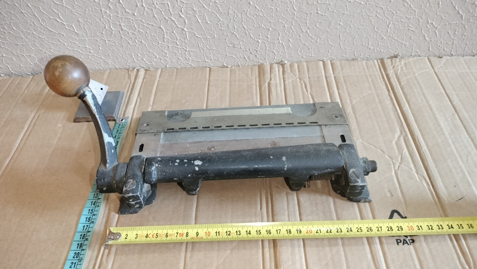 Antique Vintage Collectible Paper Guillotine Cutter As Pictured