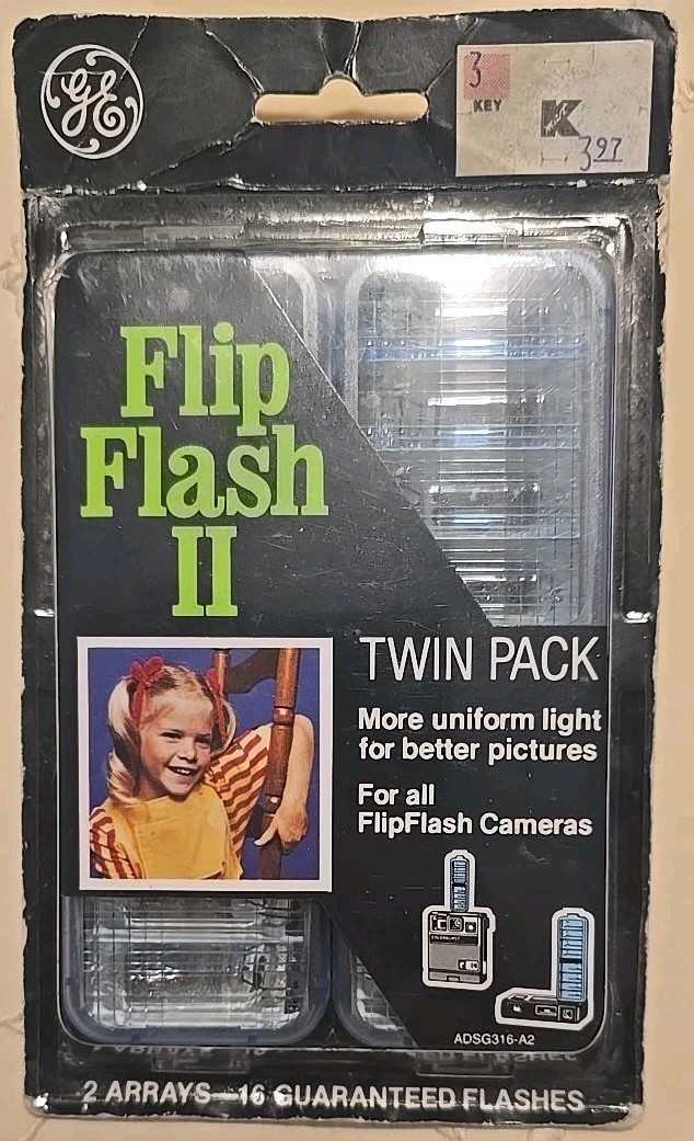 GE Flip Flash II – Twin Pack – 2 Arrays – NIB NOS New Old Stock Unopened Package