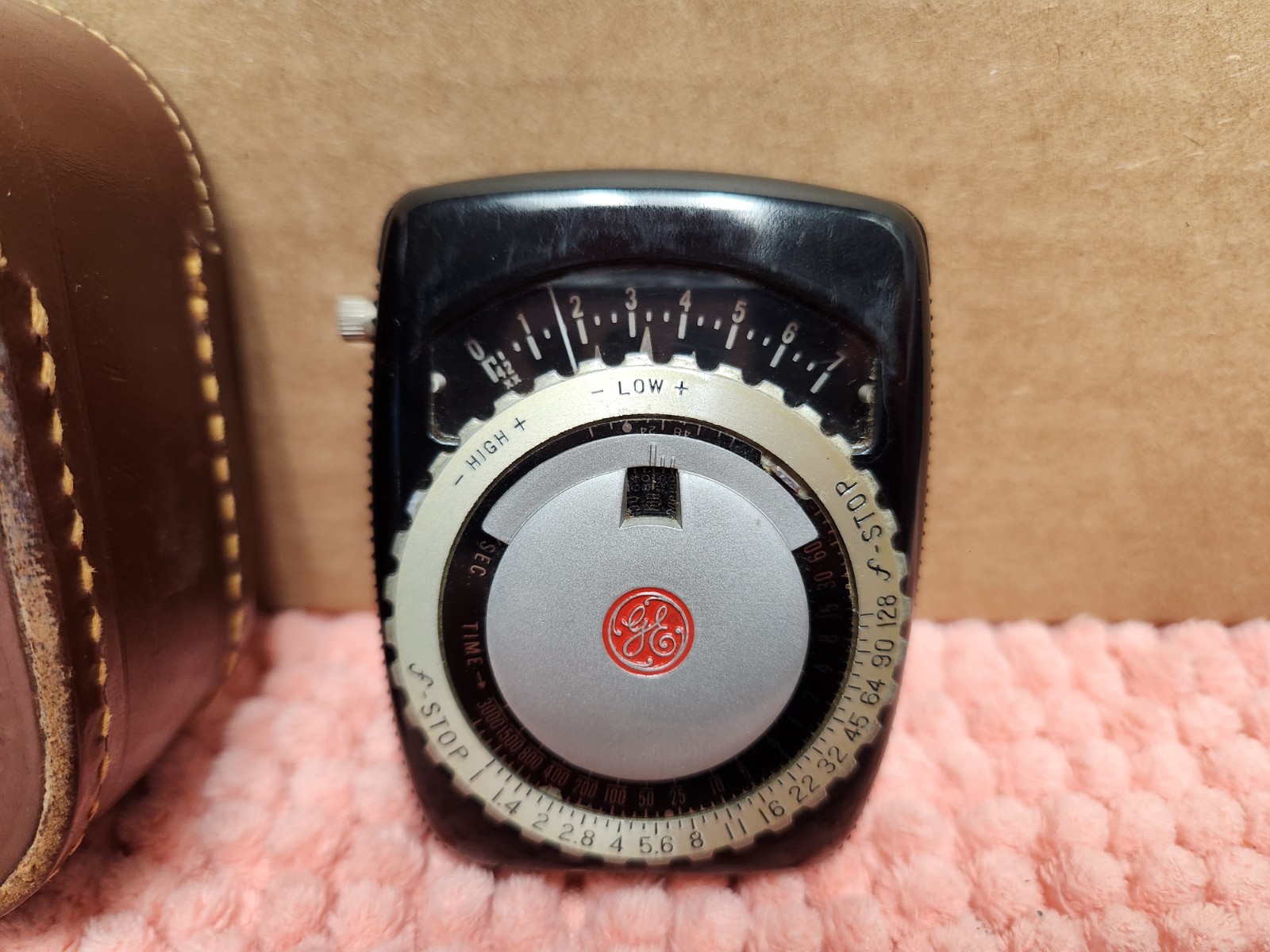 VTG General Electric Exposure Meter Type PR-1 For Film or Plates w/ Leather Case
