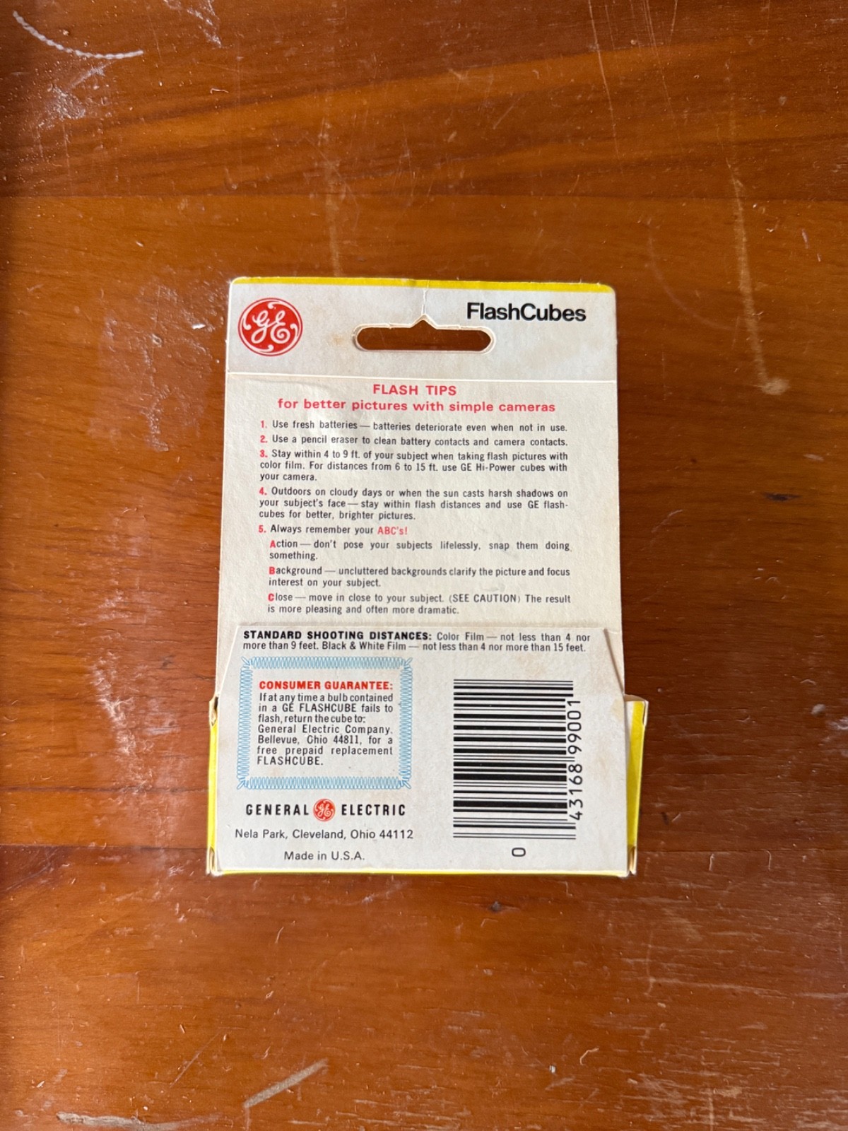 Vintage GE Flash Cubes General Electric NEW OLD STOCK