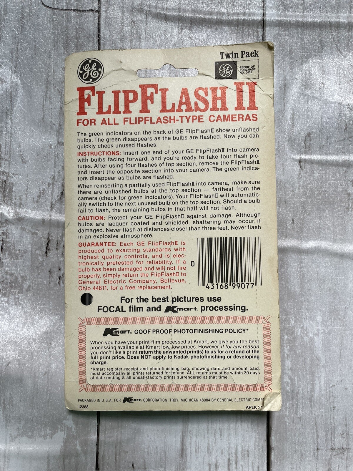 Vintage GE FlipFlash II Twin Pack Flip Flash Bulbs