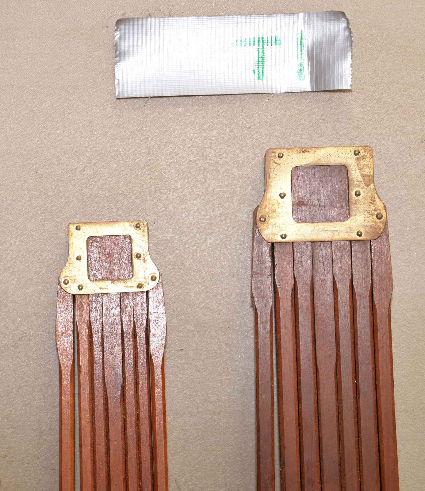 2 Eastman Kodak Folmer & Schwing crown tripod No 1 two legs salesman sample 1903