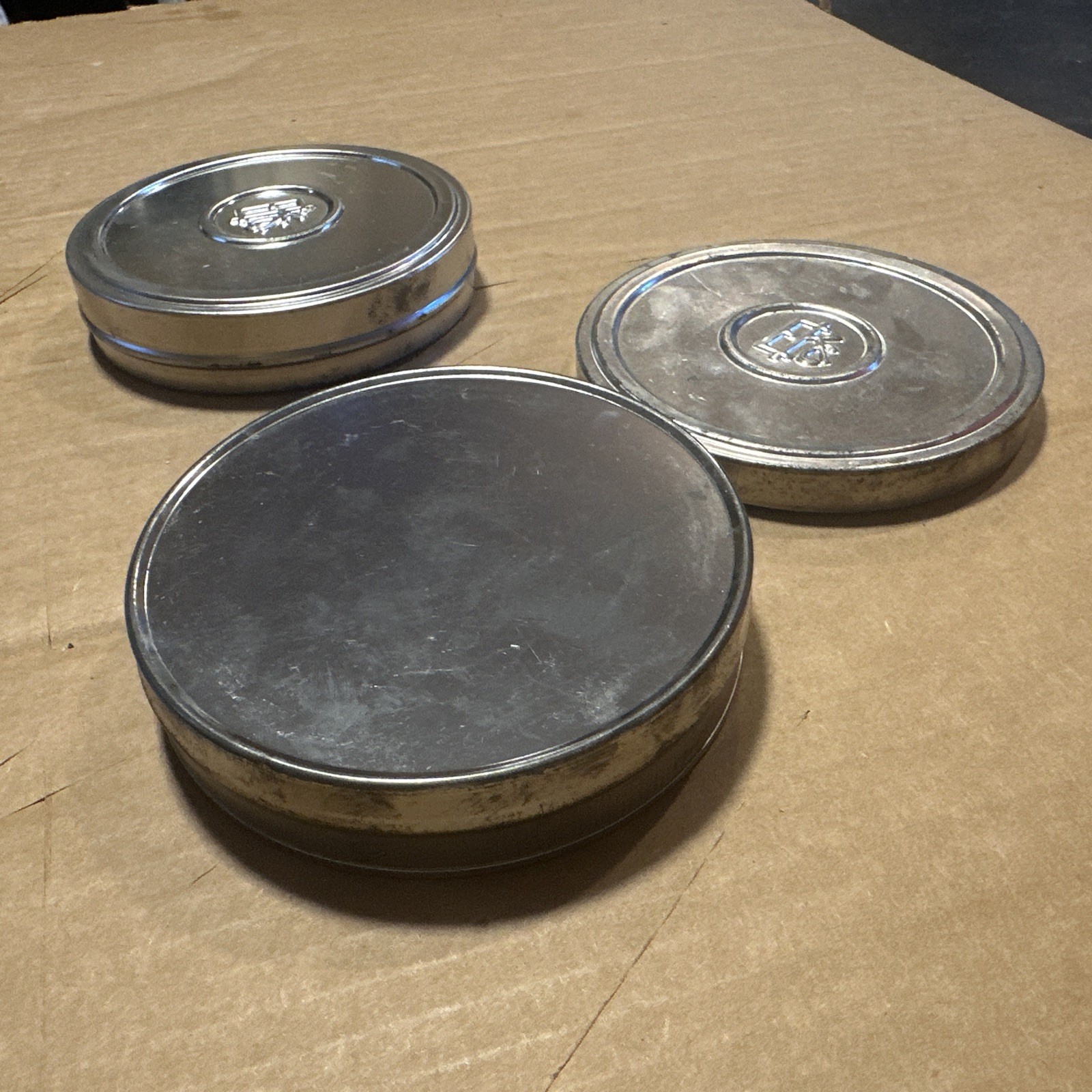 2 Vintage Eastman Kodak Company EKC Film Cans Canisters Reel Tins 3.75” Empty