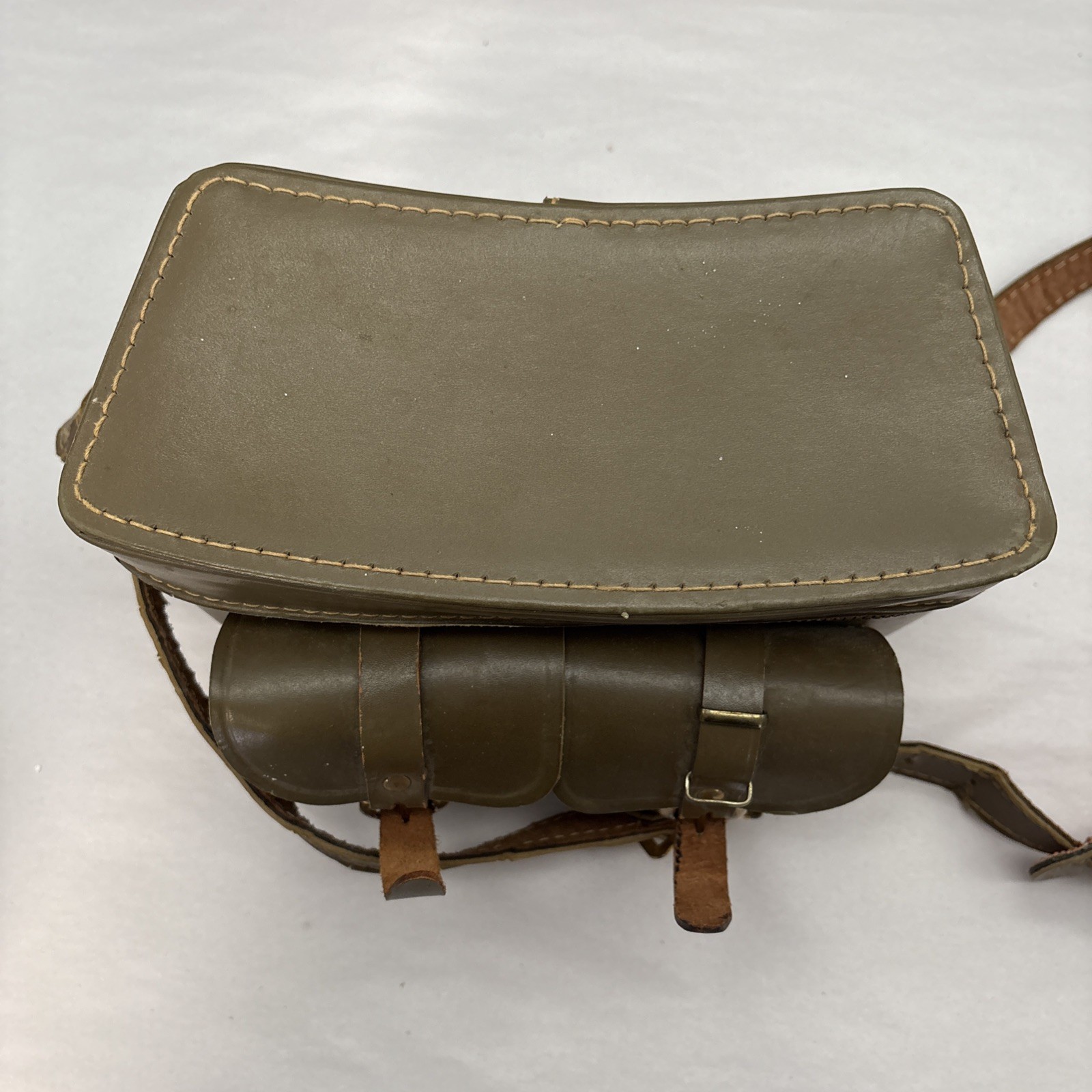 Vtg Gadgit Diamond Valencia Series Model #VA-1 Leather Type Shoulder Camera Bag