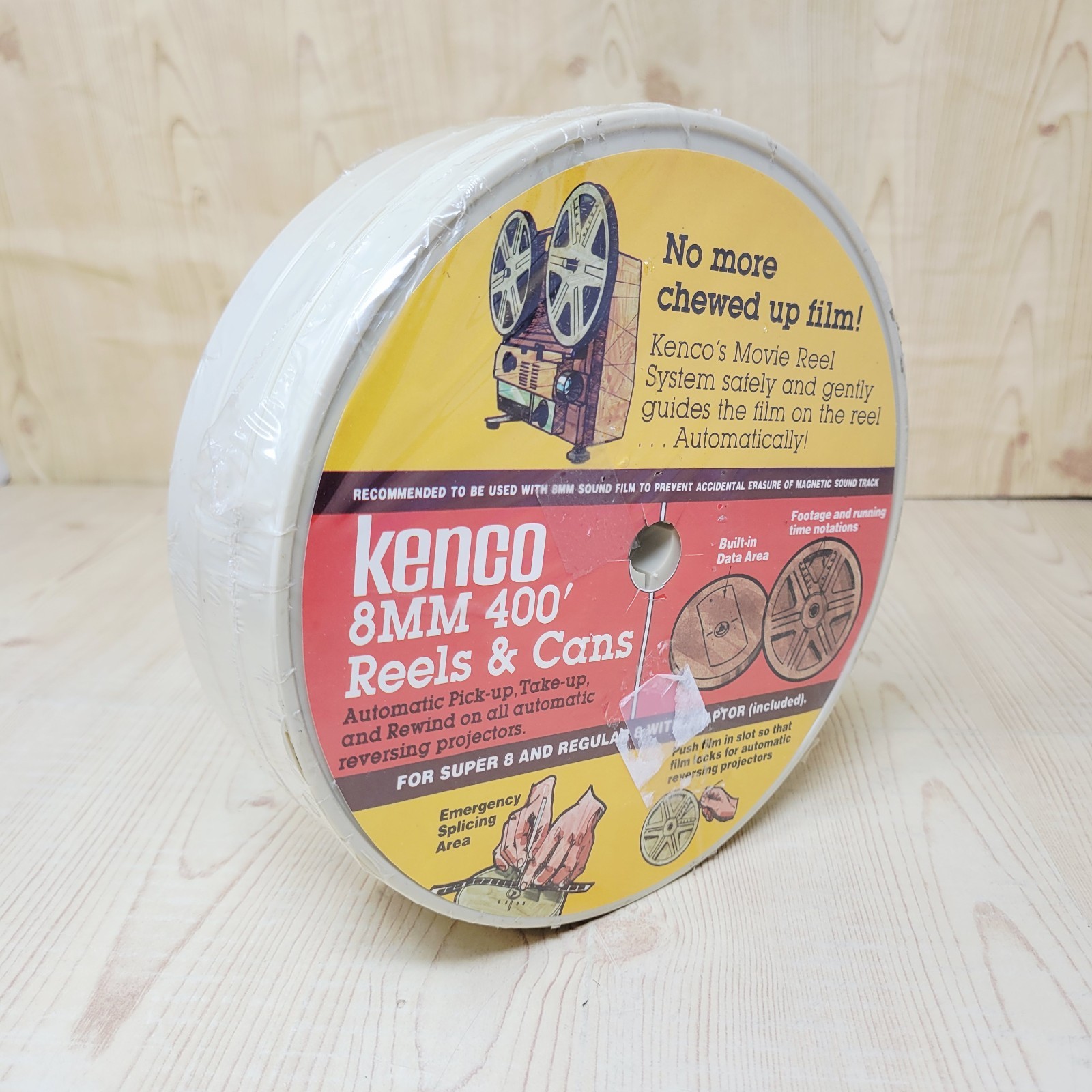 Pack of 3 Kenco Plastic 7″ 400′ 8mm Movie Film Reels NEW OLD STOCK