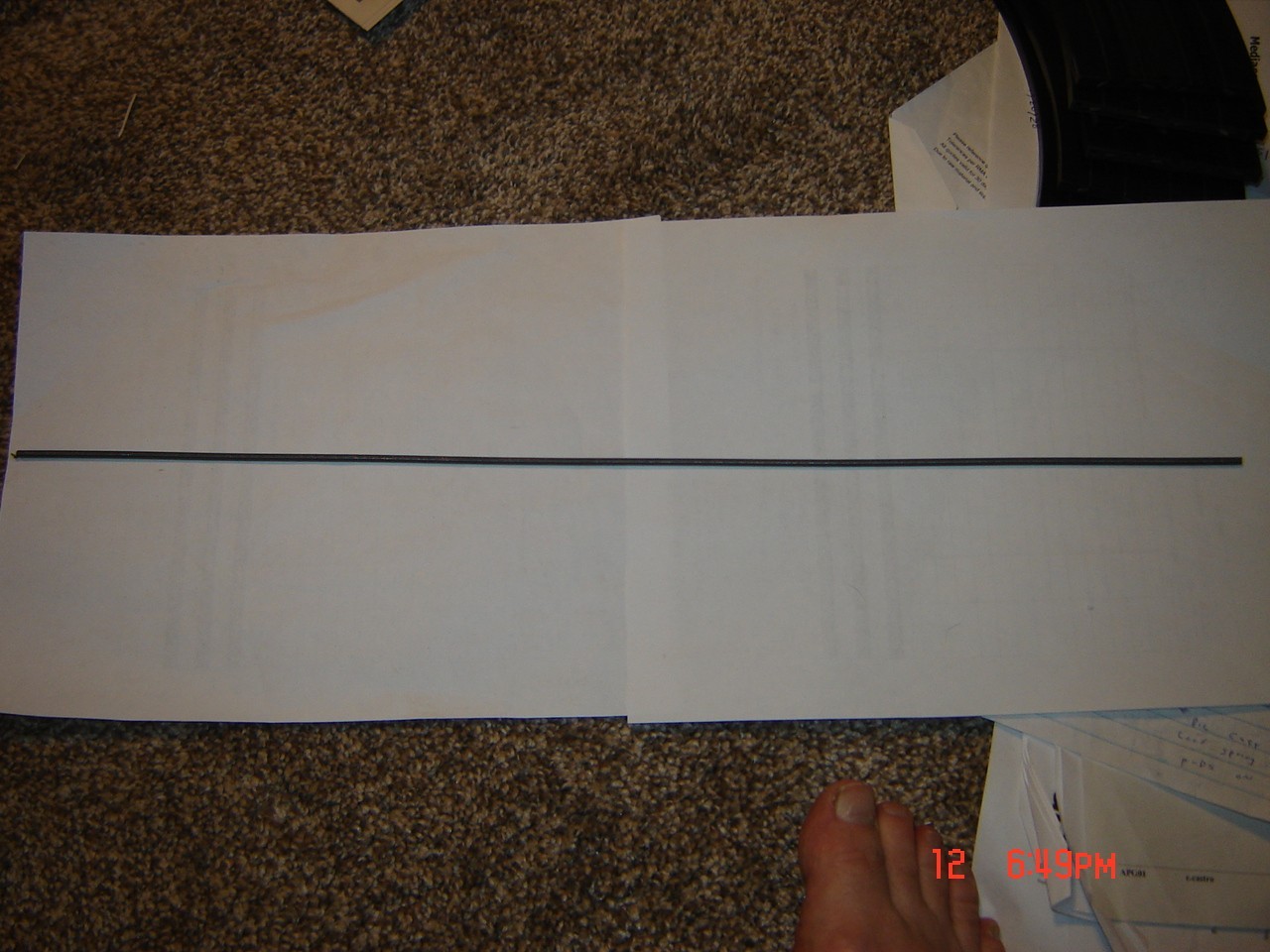 Projector Wire spring Belt, 1/8” X 20” Long You cut to length needed, new