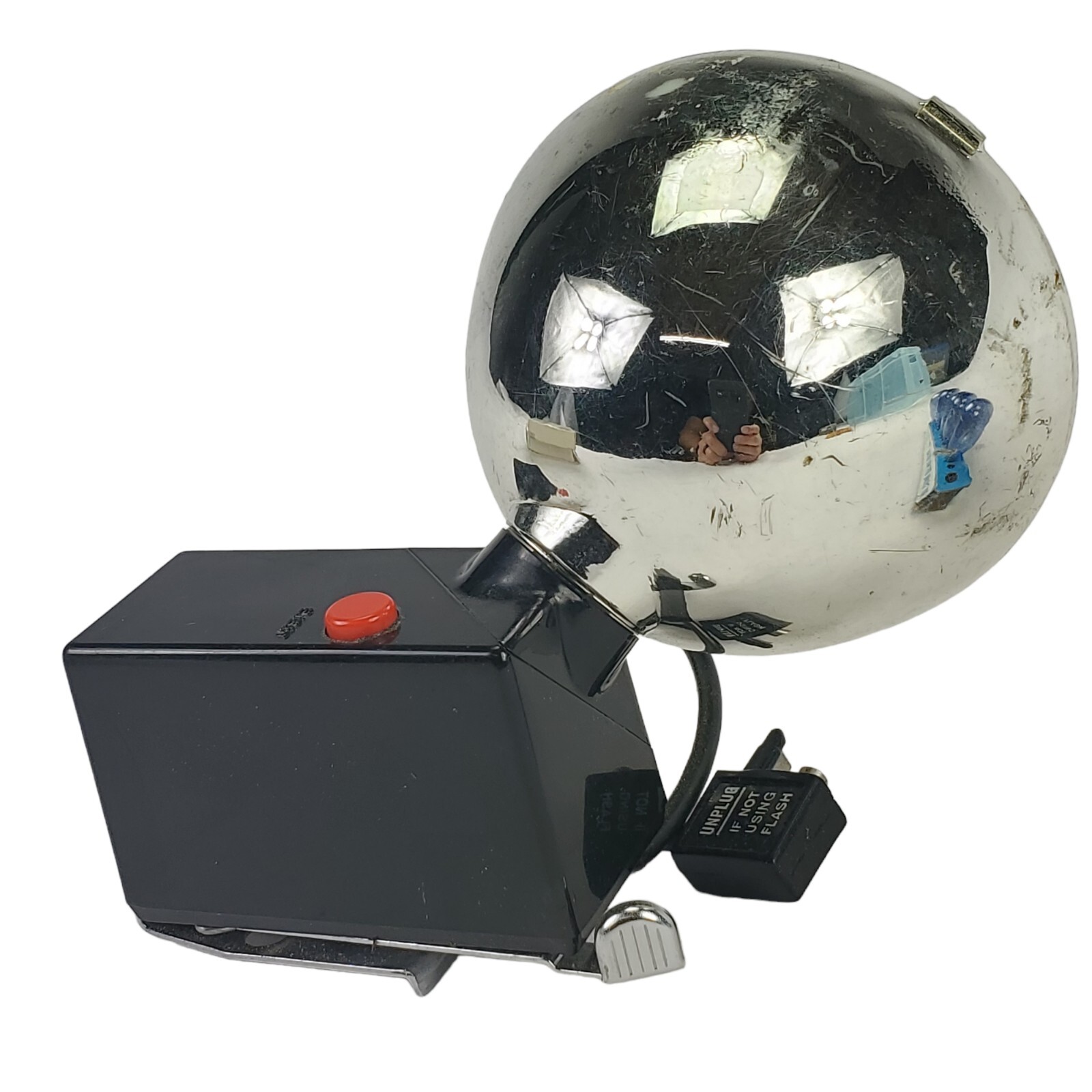 Polaroid Model 268 Vintage Flash with Sylvania Blue Dots For Sure Shots Bulbs