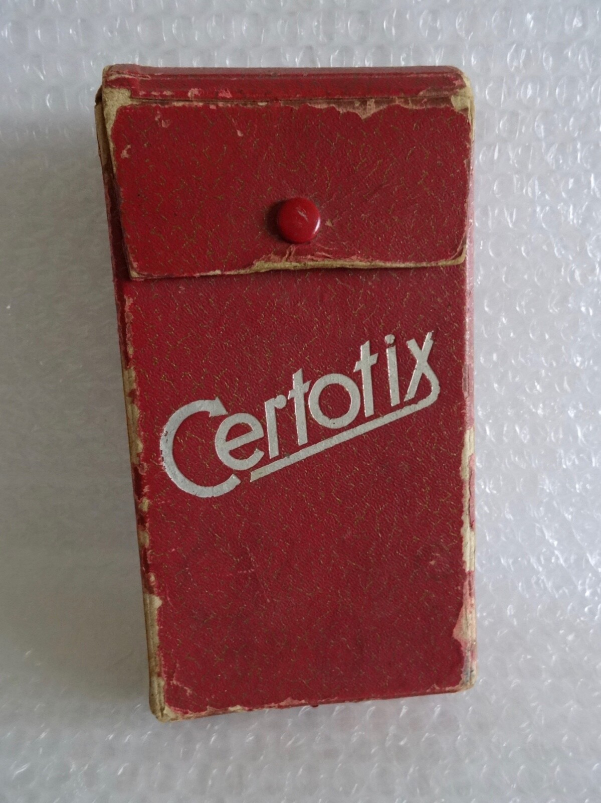 fOLDING CAMERA CASE ONLY RED CERTOTIX ANTIQUE VINTAGE REPLACEMENT PART neocurio