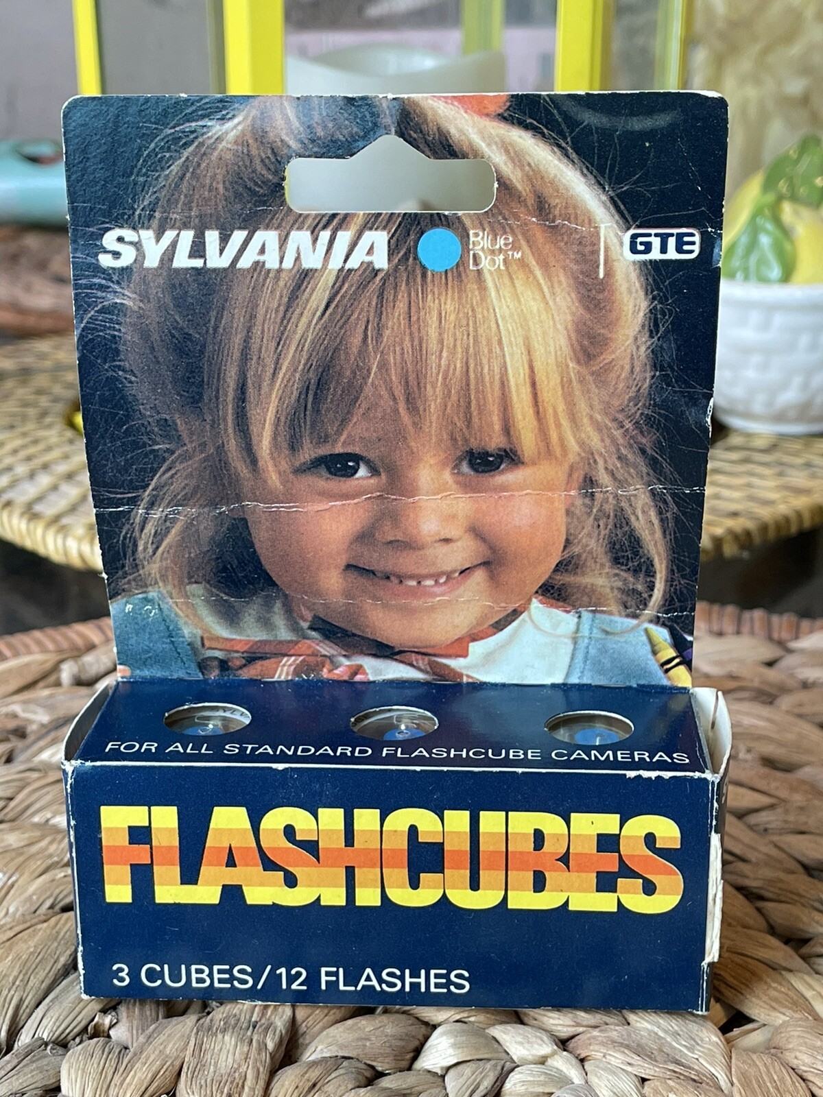 Vintage GTE Sylvania Blue Dot Flash Cubes 3 Pack In Original Box Eckerd