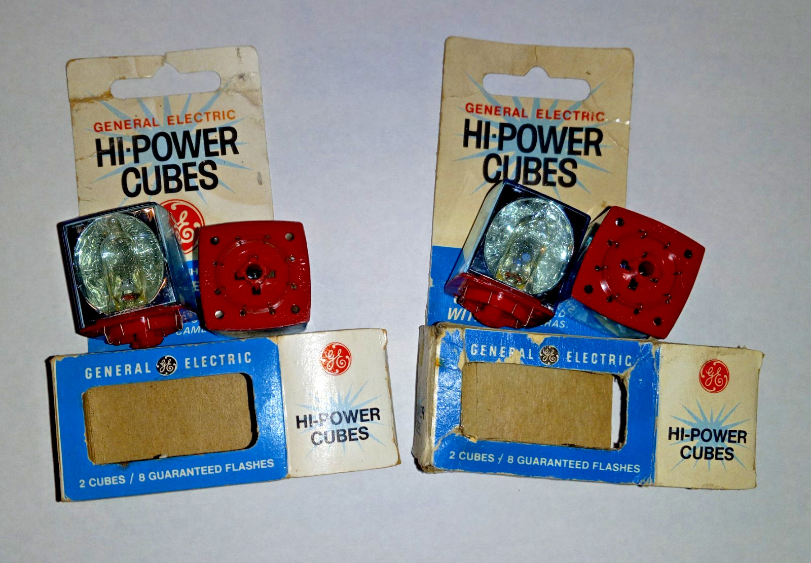 Vintage General Electric Hi Power Flash Cubes 2 Packs Polaroid Cameras GE USA
